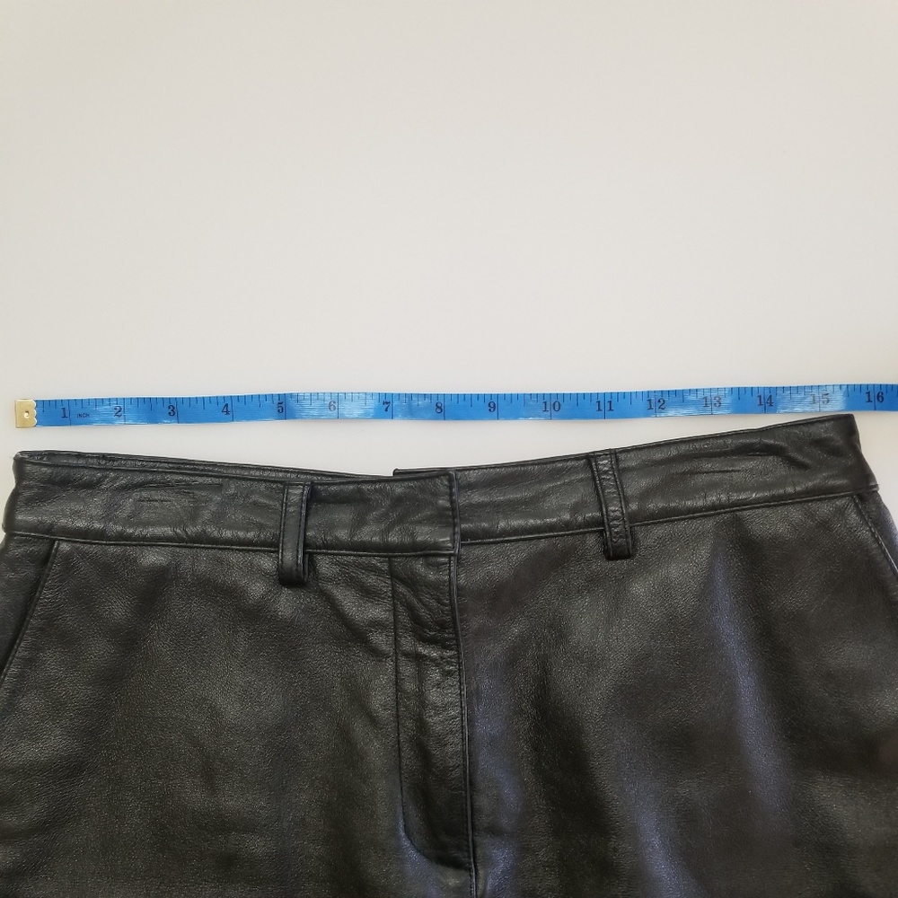 ❤️ Wilson's Black Leather Maxima Mini Skirt Sz 10 - Picture 7 of 8